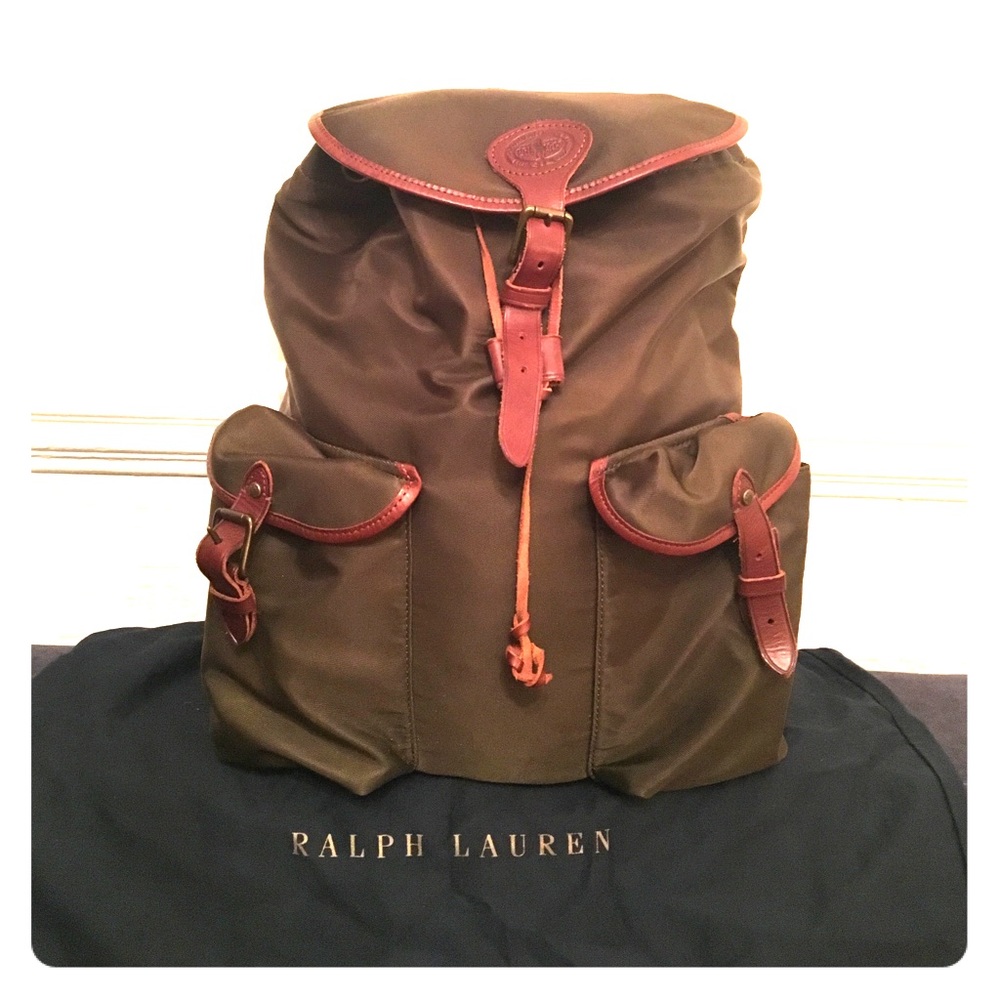 Ralph Lauren Vintage Army Green Backpack